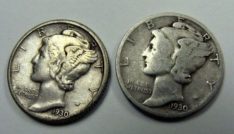 1930 P  S YEAR SET MERCURY DIMES, FREE SHIPPING Cover