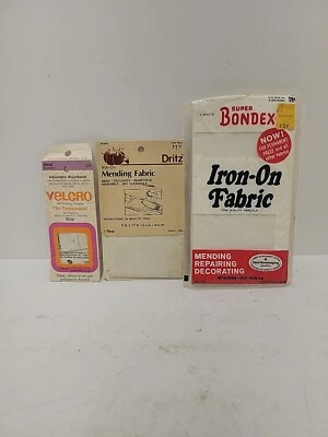 Iron On Mending Fabric Super Bondex & Dritz Repairing Lot - Image 1 of 4