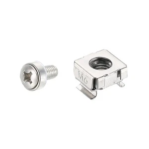 Grille Support Cage Écrous M6x10mm Montage Vis 304 Inox Acier pour Grille 10 Set - Photo 1/6