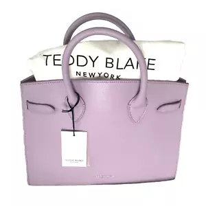 Teddy Blake Kate Stampato 12" - Lilac LEATHER Handbag Purse Tote NEW - Picture 1 of 20