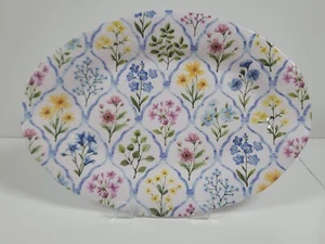Real Living Melamine 18 inch Oval Serving Platter ~ Cottage Floral - Picture 1 of 8