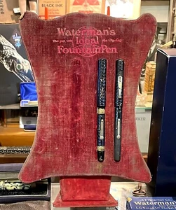 Antik Waterman Zähler Schreibtisch Display IN Rot Samt, 1910, USA (CM2930) - Bild 1 von 6
