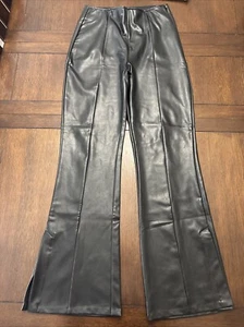Abercrombie & Fitch Vegan Leather Pants, Women’s Medium, Bootcut, black - Picture 1 of 6