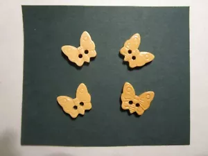 BAKELITE BUTTERFLY  Matched Set Cream Corn VINTAGE BUTTONS  Lot  $6Sh - Picture 1 of 5