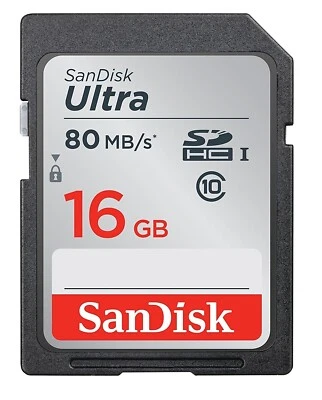 Sandisk Ultra 16GB SDHC Cards Class 10 UHS-I (SDSDUNC-016G-GN6IN) Reliable - Image 1 of 3