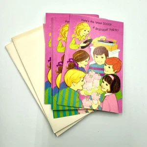Vintage Laurel AGC Birthday Party Invitations 1974 Children Pack Of 10 - Picture 1 of 12