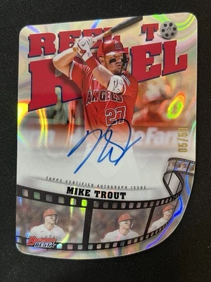 2023 Bowman’s Best Mike Trout On Card Auto Lava Refractor /50 - Image 1 of 2