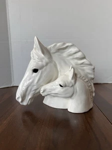 Vintage MidCentury Napcoware Japan Pferd Übertopf, Stute & Fohlen - sehr gut - Bild 1 von 7