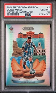 2024 PRIZM COPA AMERICA LIONEL MESSI NATIONAL LANDMARKS PSA 10 - Bild 1 von 2