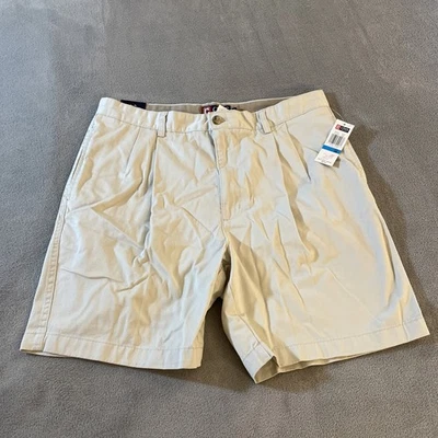 Nuevos Pantalones Cortos Chinos Chaps Plisados Caqui Para Hombre 36 Beige Tostado Vacaciones Papá Informales Nuevos con Etiquetas Foto 1 de 4