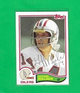 GIFFORD NIELSEN 1982 TOPPS HOUSTON OILERS AUTOGRAMMKARTE - Bild 1 von 1