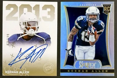 Keenan Allen 2013 Panini Select Silver Prizm RC #203 & Press Pass RC AUTO #/199 - Image 1 of 2