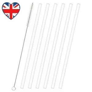 6pcs Fit for Stanley 40oz Long Cup Transparent Replacement Straw Travel Tumbler - Picture 1 of 14