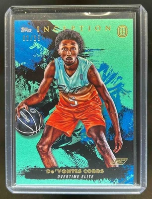 2021-22 Topps Inception OTE De'Vontes Cobbs RC Aqua Rookie #/25 - Image 1 of 2