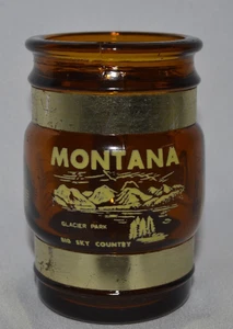 Tazza birra vintage Siesta Ware vetro ambrato bicchiere Montana - Foto 1 di 5