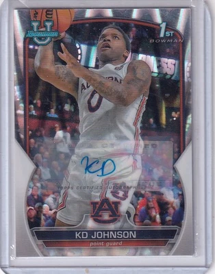 2022-23 Bowman University Chrome #29 KD Johnson Auto RayWave #/199 - Image 1 of 2
