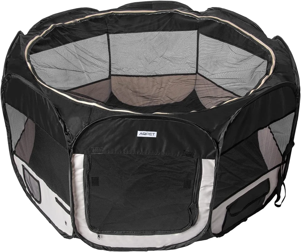 Box per Animali Cani E Gatti Cuccioli Recinto Pieghevole Tessuto Impermeabile (N - Immagine 1 di 4