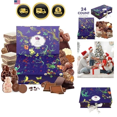 Chocolate Advent Calendar Christmas Countdown 24 Pieces Holiday Gift - Image 1 of 4
