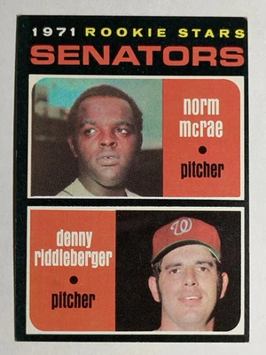 1971 Topps #93 Rookie Stars/Norm McRae/Denny Riddleberger (EX) - Image 1 of 2
