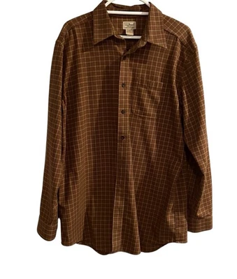 L.L. Bean Slightly Fitted Red/black Buffalo Plaid Button Down Shirt Men’s Size L - Image 1 of 4