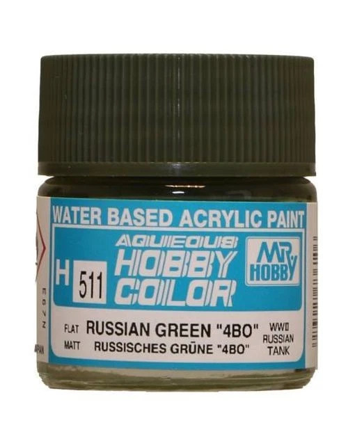 GUNZE - MR HOBBY GUNZE H-511 AQUEOUS HOBBY COLORS (10 ML) RUSSIAN GREEN "4BO"