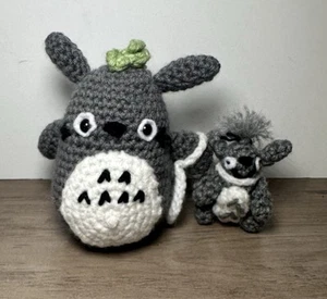 Handmade Crochet Totoro & Friend On Leash- My Neighbor Totoro New Plush - Picture 1 of 8