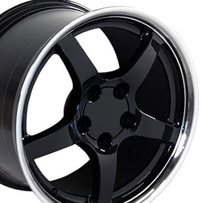 17" Black Wheel w/Machined Lip for 1993-2002 Pontiac Firebird - RVO0145 - Image 1 of 4