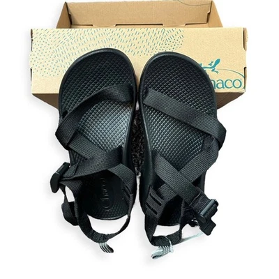 NUEVAS Sandalias Chaco Z1 EcoTread Niños Talla 2 Negras Correa Ajustable Foto 1 de 4
