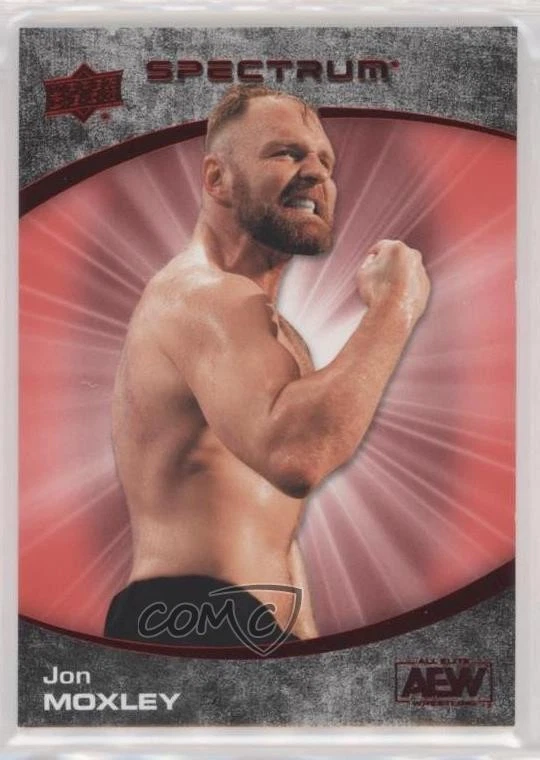 2021 Upper Deck AEW Spectrum Red /50 Jon Moxley #55 Rookie RC - Image 1 of 2