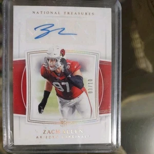 2019 Panini National Treasures Zach Allen 3/10 Arizona Cardinals/Denver Broncos - Picture 1 of 4