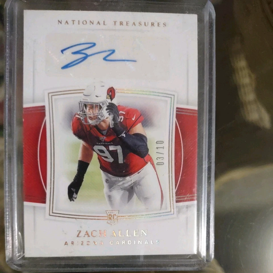2019 Panini National Treasures Zach Allen 3/10 Arizona Cardinals/Denver Broncos - Image 1 of 4