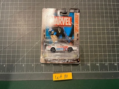 Maisto Marvel Captain America 1991 C4 ZR-1 Chevrolet Corvette Car 1:64 Lot M - Image 1 of 4