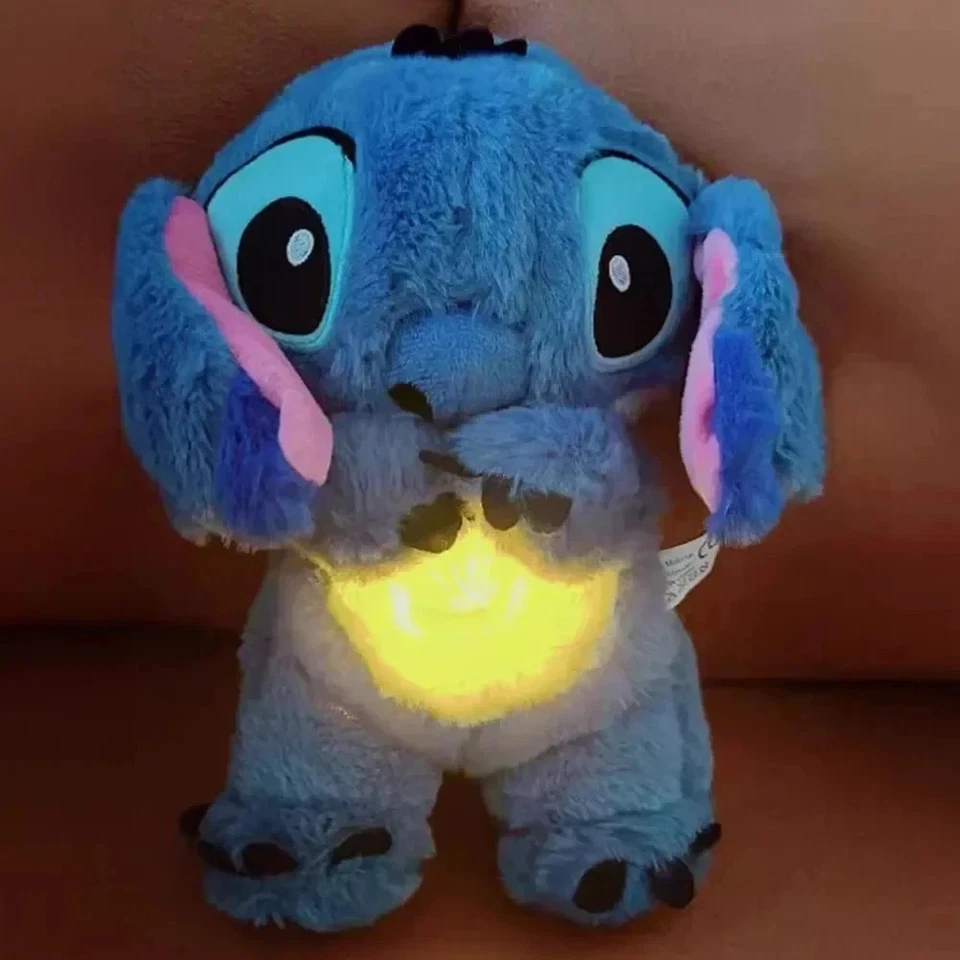 Stitch Peluche Respira Notturno Musica Luci Migliorare Sonno Bambini - Image 1 of 4