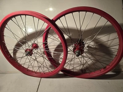 "Juego de ruedas de carreras de BMX ACS Z-Rims 1981 vintage 20"" SunTour rojo EE. UU. DIFÍCIL DE ENCONTRAR" Foto 1 de 4