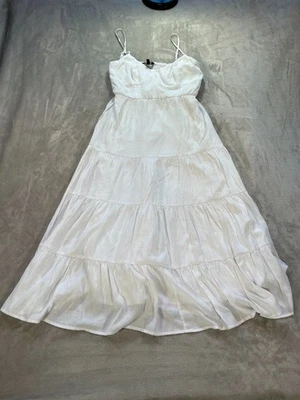  Vestido Trixxi Talla L Maxi Vestido Solero Blanco Cottagecore Fairycore Gardencore Foto 1 de 4