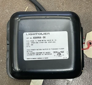 NEW Lightolier AS8896A-BK 1x100W Fixture Metal Halide Lamp M-90 - Picture 1 of 10