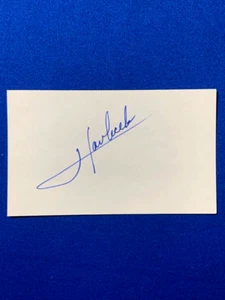 JOHN HAVLICEK SIGNED 3x5 INDEX CARD 8x NBA CHAMP BOSTON CELTICS PSA DNA - Picture 1 of 3
