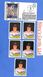 Fernando Valenzuela Autografo FDC - ERA Record - LA Dodgers con 5 Fleer RC 1981 - Foto 1 di 2