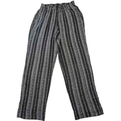 Briggs Linen Blend Striped Pants Size L - Image 1 of 4