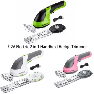 2 in 1 Handheld Cordless Electric Grass Shear & Shrubbery Trimmer Hedge Trimmer - Picture 1 of 21