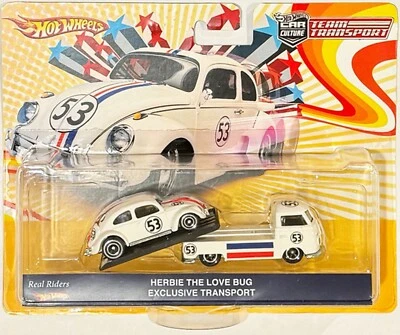 Herbie The Love Bug Custom Hot Wheels Team Transport con RR - VW Bug Foto 1 de 2