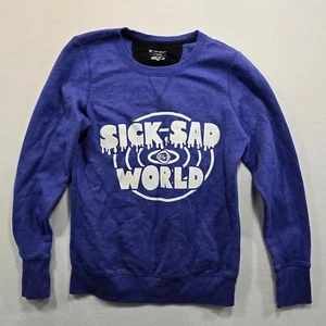 Sick Sad World Shirt Womens Small Blue Daria Long Sleeve Pullover Tek Gear - Picture 1 of 4