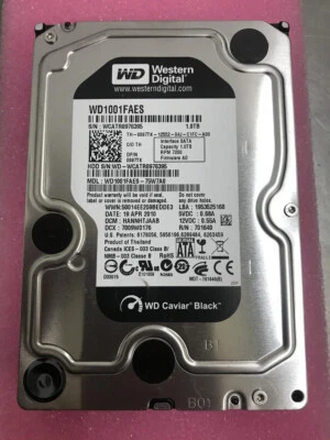 WD Caviar Black 1TB Internal 7200RPM 3.5" HDD WD1001FAES-75W7A0 Tested - Image 1 of 4