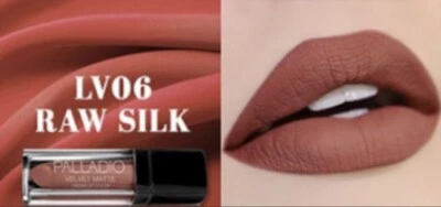 Palladio Velvet Matte Cream Lip Color Raw Silk Dark Mauve Vegan - Image 1 of 4
