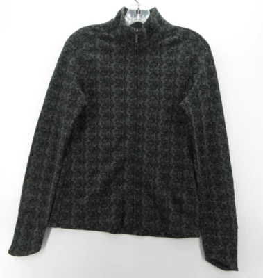 Ibex Jacket Women Small Gray Merino Wool Performance Hiking Full Zip AOP USA - Image 1 of 4