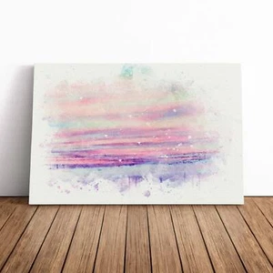Pastel Sky In Abstract Sunset & Sunrise Canvas Wall Art Print Framed Picture - Picture 1 of 7