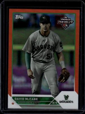 2023 Topps Pro Debut Orange #PD-180 David McCabe 3/25 Augusta GreenJackets 40398 - Image 1 of 2