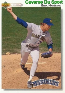 572 ERIK HANSON SEATTLE MARINERS BASEBALL CARD UPPER DECK 1992 - Picture 1 of 1