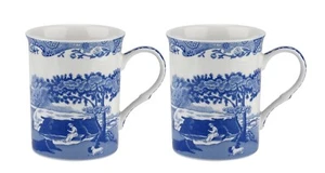 Spode Blue Italian 2 Cups Mugs Set 12 Oz. New - Picture 1 of 1