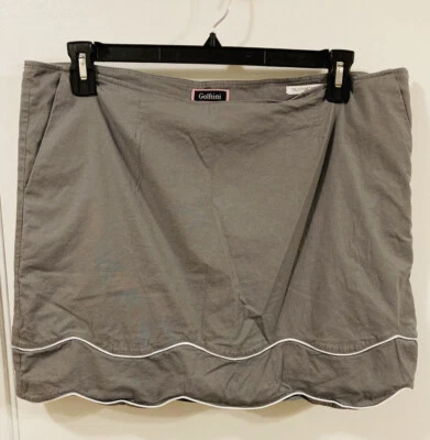 GOLFTINI Truth or Dare Atlético Golf Tenis Falda Corta con Pantalones Cortos Gris Cremallera 14 Foto 1 de 4
